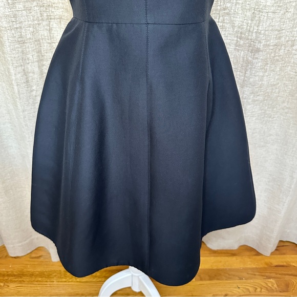 Halston Heritage Black Cotton + Silk Cocktail Dress, Size 4 - Picture 11 of 13